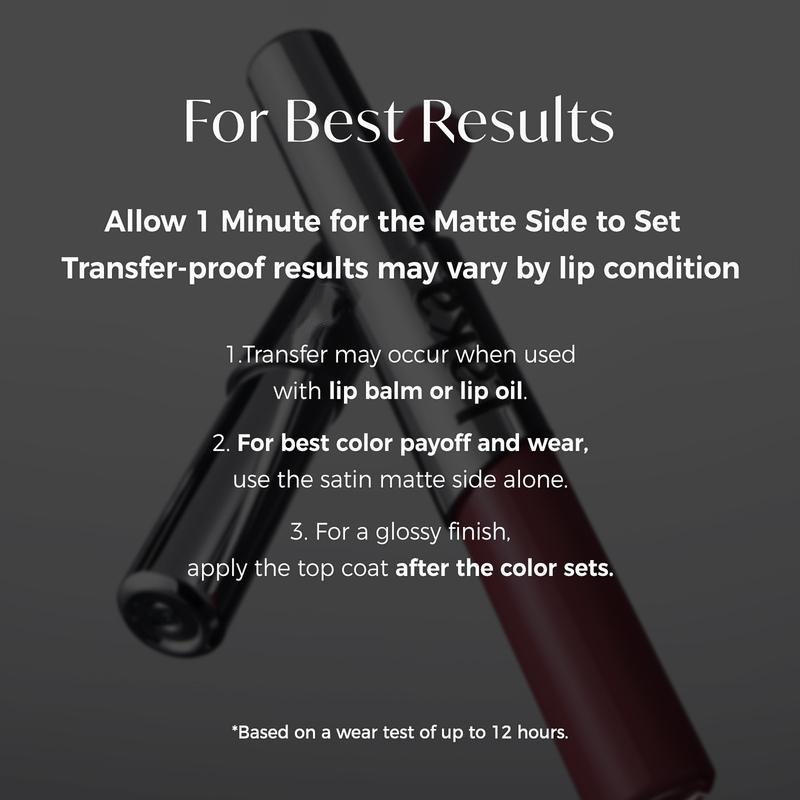 Anuarn Perfect Twin Lip — Dual-Ended Liquid Lipstick with Velvet Matte Color and Glossy Shine