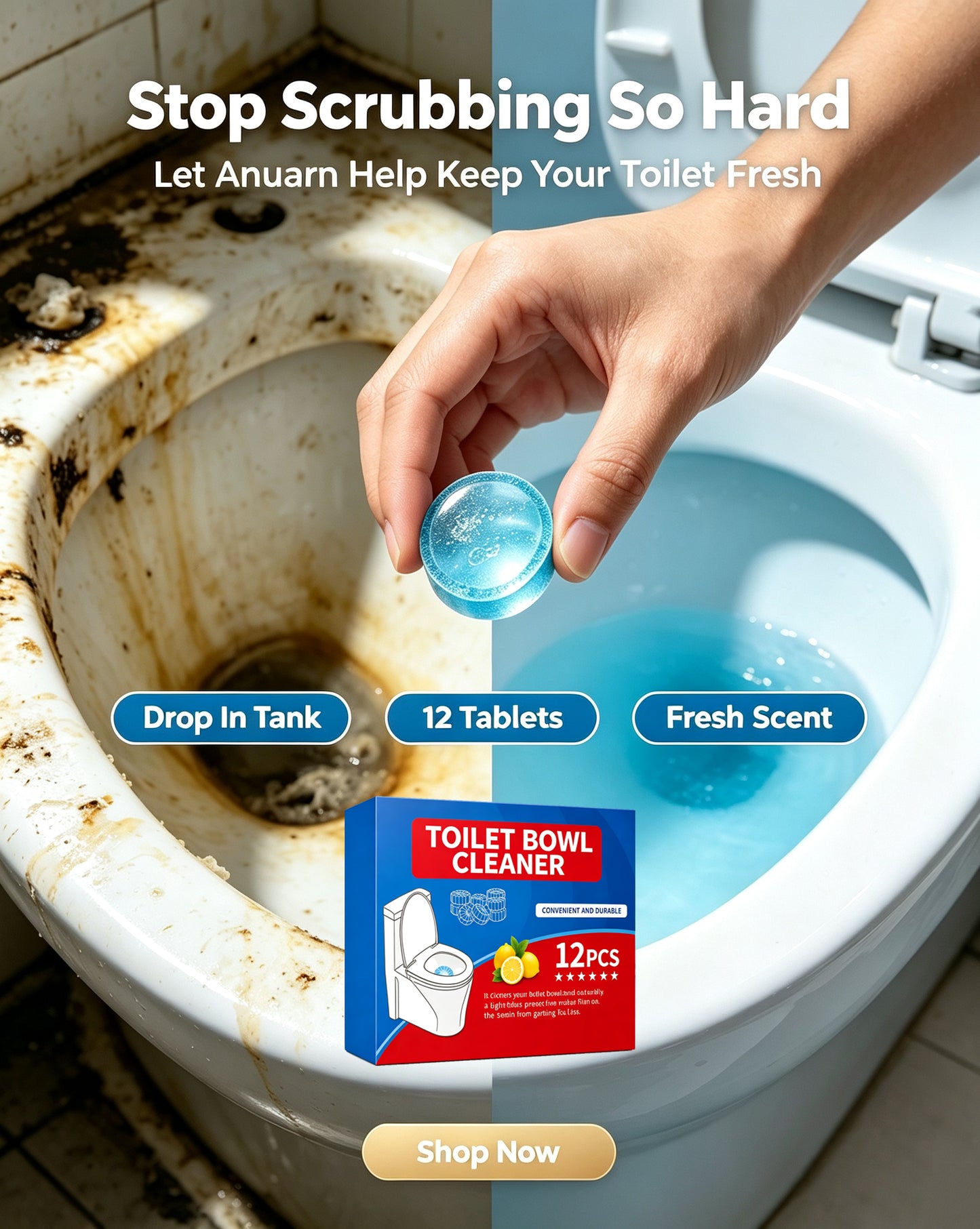 🔥Enjoy a Cleaner, Fresher Bathroom Less Scrubbing • Long-Lasting Freshness • Effortless Care