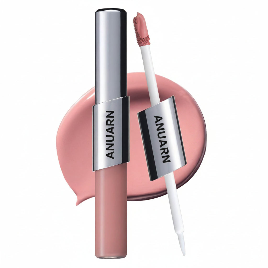 Anuarn Perfect Twin Lip — Dual-Ended Liquid Lipstick with Velvet Matte Color and Glossy Shine