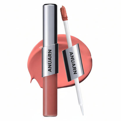 Anuarn Perfect Twin Lip — Dual-Ended Liquid Lipstick with Velvet Matte Color and Glossy Shine