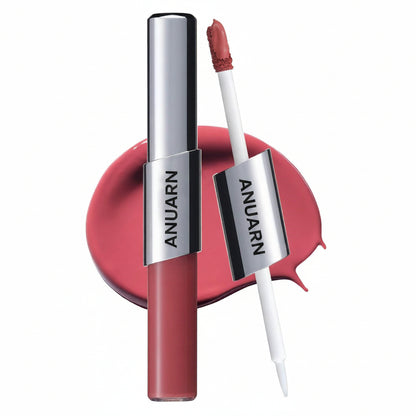 Anuarn Perfect Twin Lip — Dual-Ended Liquid Lipstick with Velvet Matte Color and Glossy Shine
