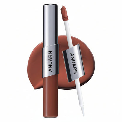 Anuarn Perfect Twin Lip — Dual-Ended Liquid Lipstick with Velvet Matte Color and Glossy Shine