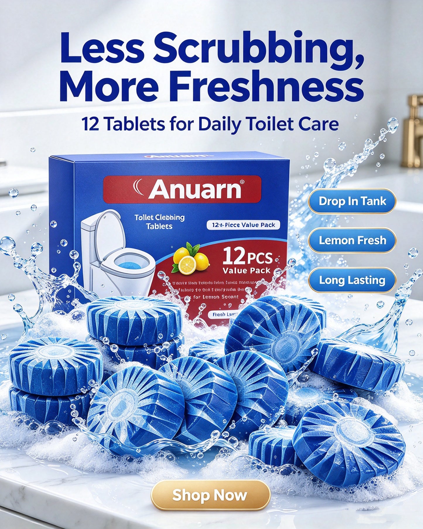 🔥Enjoy a Cleaner, Fresher Bathroom Less Scrubbing • Long-Lasting Freshness • Effortless Care