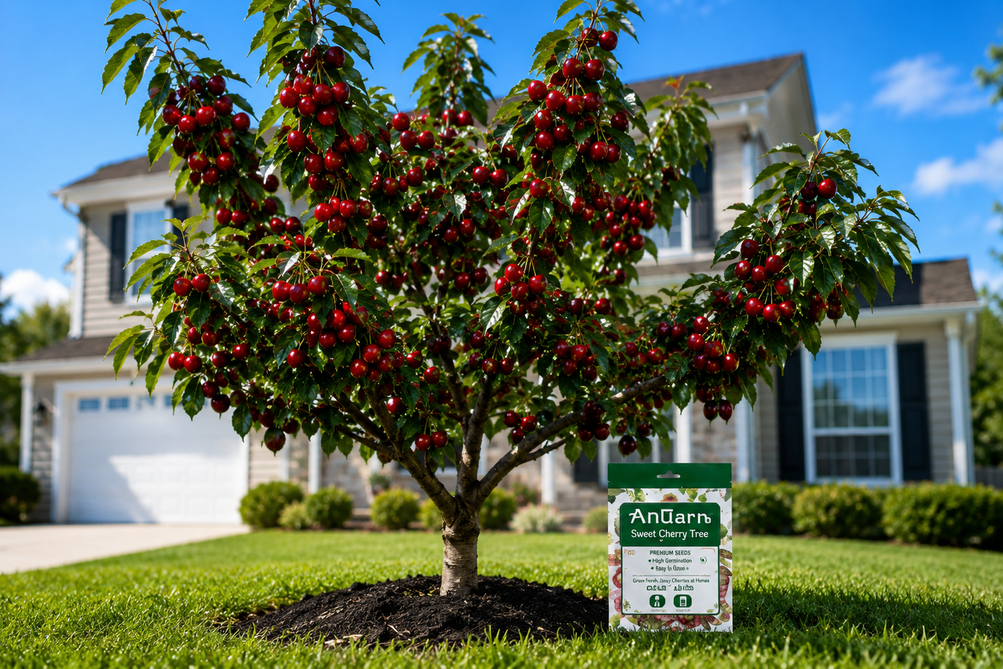 Anuarn Dwarf Cherry Tree Seeds – Grow Sweet, Juicy Cherries at Home 🍒