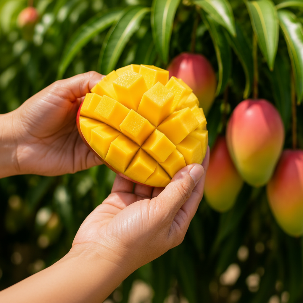 Anuarn Honey Red Dwarf Mango Tree – Sweet Tropical Fruit Tree for Home Garden