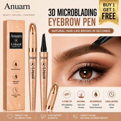 Anuarn 3D Microblading Eyebrow Pen | Waterproof Natural Brows | Buy 1 Get 1 Free