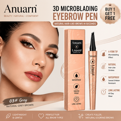 Anuarn 3D Microblading Eyebrow Pen | Waterproof Natural Brows | Buy 1 Get 1 Free